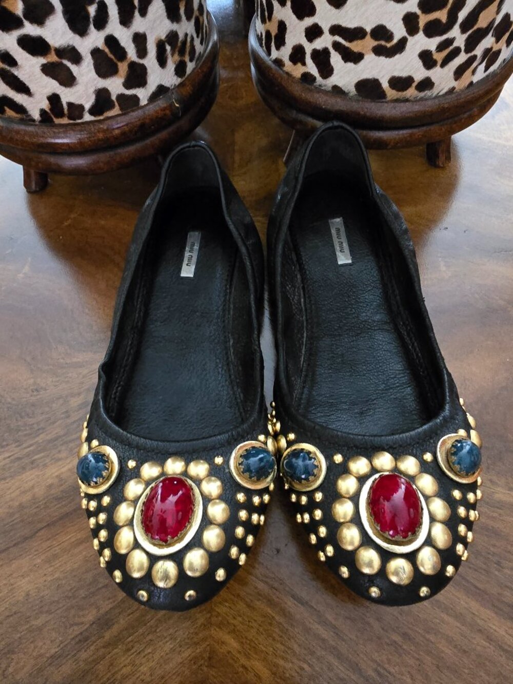 Miu Miu Round-Toe Flats